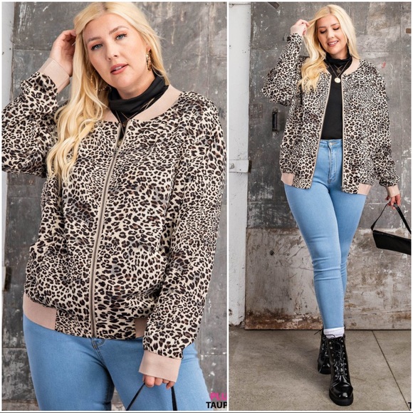 PLUS SIZE-MY RIDE OR DIE BOMBER JACKET -MOCHA - Picture 4 of 8